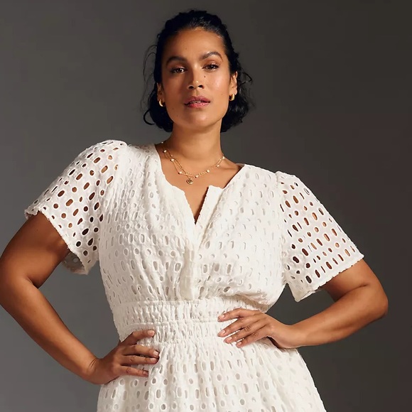Anthropologie The Somerset Mini Dress: Eyelet Edition - Picture 8 of 12